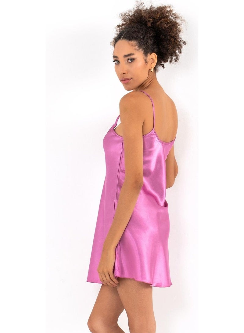Miorre Thin Strap Mini Satin Nightgown - Image 1